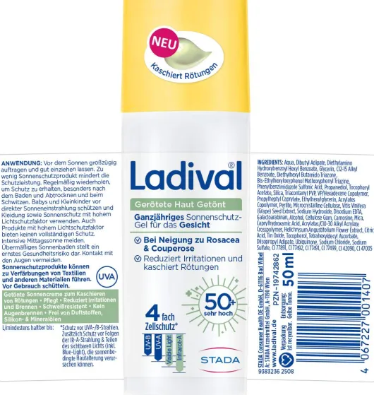 Ladival Gerötete Haut Sonnenschutz-Gel getönt LSF 50+ 50 ml
