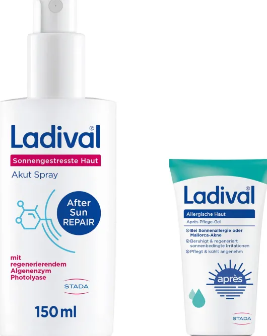 Ladival sonnengestresste Haut Akut Spray 150 ml + gratis Ladival allergische Haut Apres Pflege-Gel 50 ml
