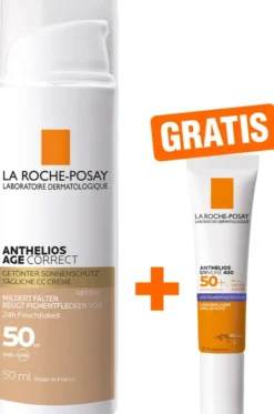 La Roche Posay Anthelios Age Correct getönt LSF 50 50 ml Creme + gratis Anthelios Anti-Pigment Fluid 15 ml
