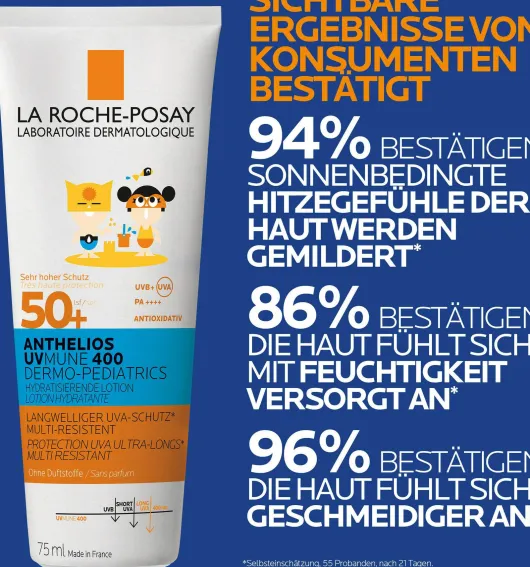 La Roche Posay Anthelios Dermo-Kids Hydratisierende Milch UVMune LSF50 75 ml