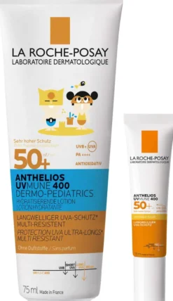 La Roche Posay Anthelios Dermo-Kids Hydratisierende Milch UVMune LSF50 75 ml + gratis Fluid UVMune 400 LSF 50+ 15ml