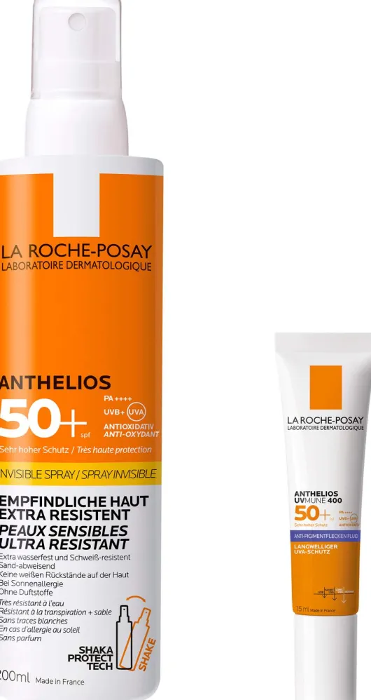 La Roche Posay Anthelios Invisible Spray LSF 50+ ohne Parfum 200 ml + gratis La Roche Posay Anti-Pigment Fluid 15 ml