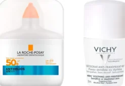 La Roche Posay Anthelios UV Air Serum LSF 50+ 50 ml + gratis Vichy Deo Roll-on Anti Flecken 48h 50 ml