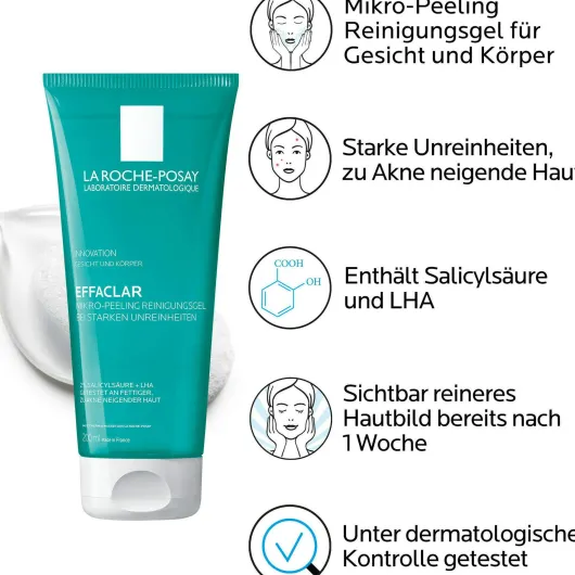 La Roche Posay Effaclar Mikro-Peeling Reinigungsgel 200 ml