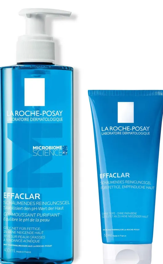 La Roche Posay Effaclar schäumendes Reinigungsgel 400 ml + gratis Effaclar Gel 50 ml