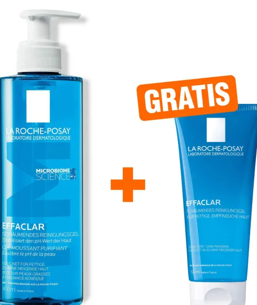 La Roche Posay Effaclar schäumendes Reinigungsgel 400 ml + gratis Effaclar Gel 50 ml