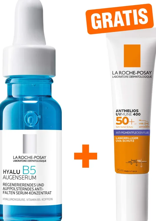 La Roche Posay Hyalu B5 Augenserum 15 ml + gratis Anthelios Anti-Pigment Fluid 15 ml