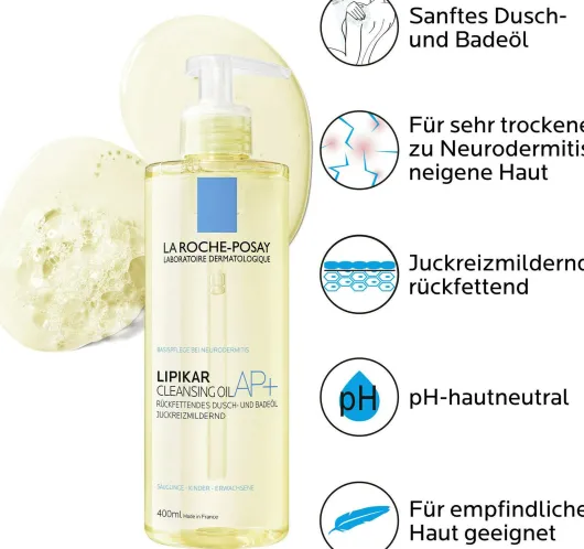 La Roche Posay Lipikar Dusch- und Badeöl AP+ 400 ml