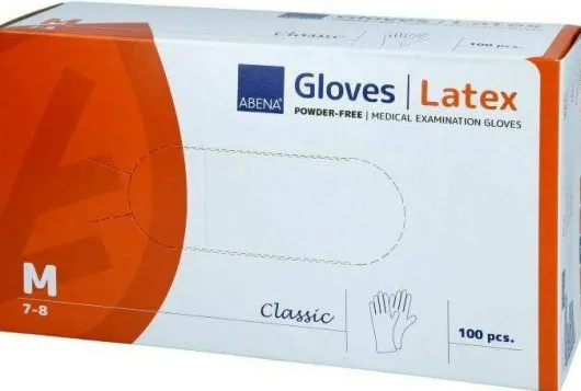 Latex-Handschuhe Classic Unster.Puderfrei M Natur