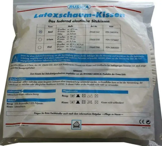 Latex Schaumkissen Rund 42 cm