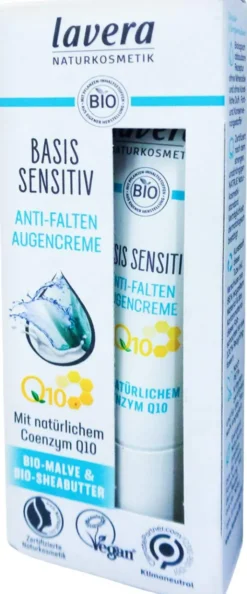 Lavera Basis Sensitiv Anti-Falten 10 Augencreme Q10 15 ml