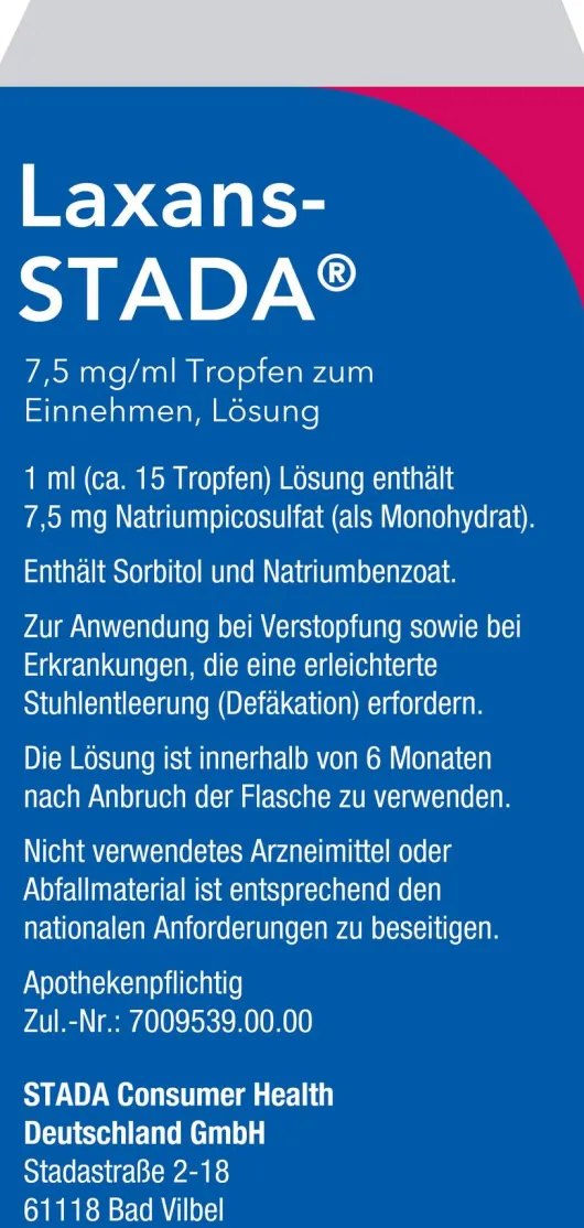 Laxans-Stada 7,5 mg Tropfen 15 ml