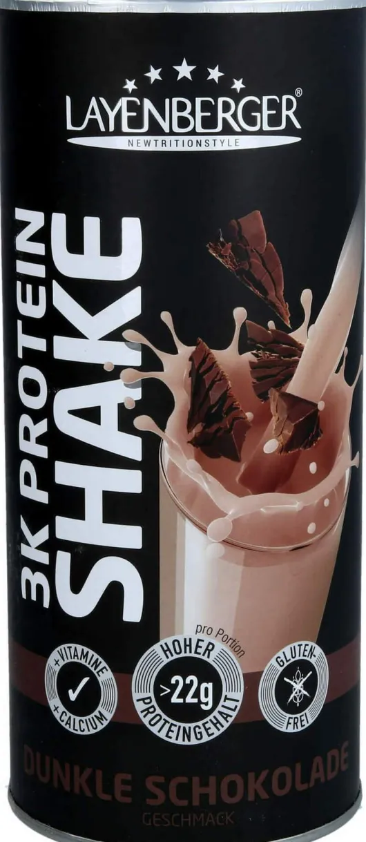 Layenberger 3k Protein Shake Dunkle Schokolade Pulver 396g