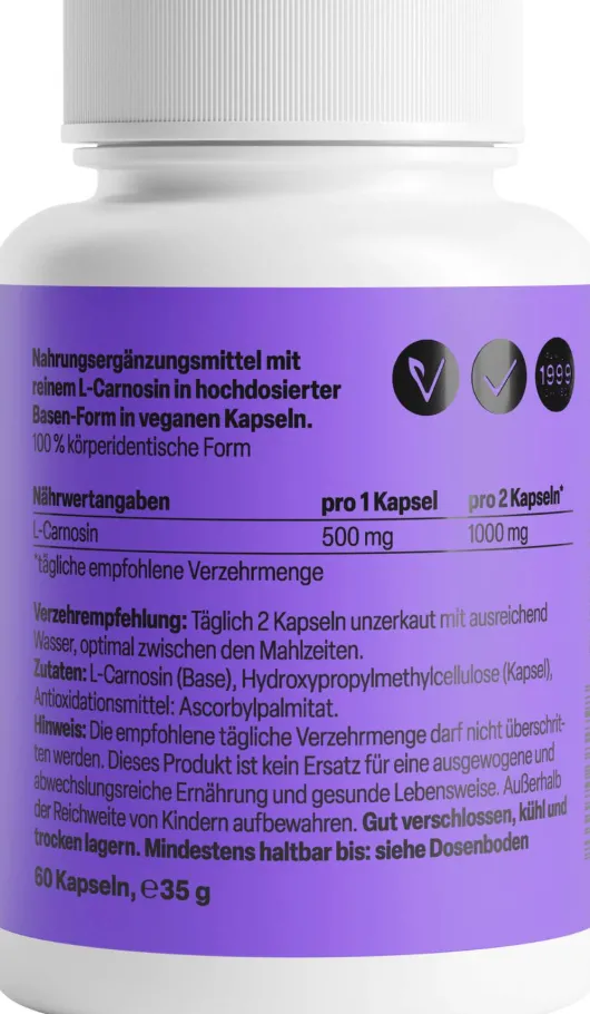 L - Carnosin 500 mg 60 Kapseln