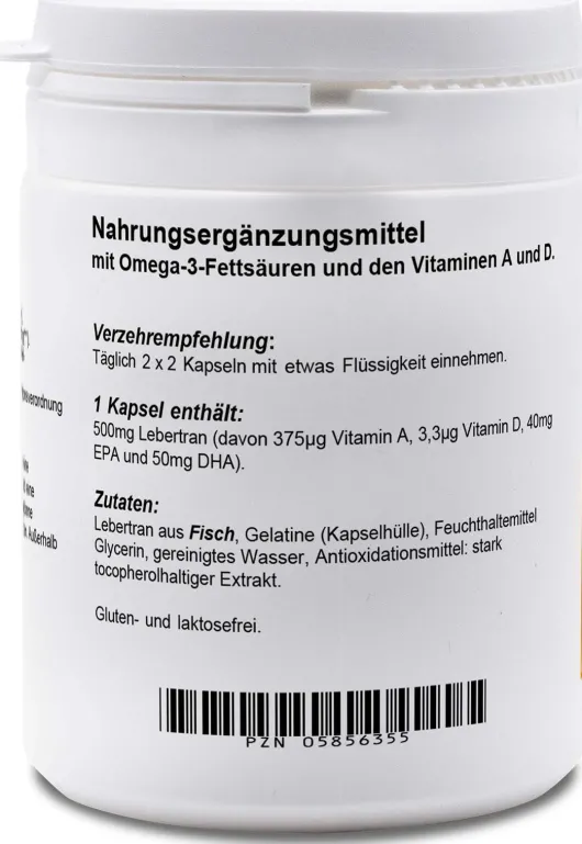 Lebertran Kapseln 500 mg 200 Kapseln