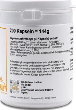 Lebertran Kapseln 500 mg 200 Kapseln