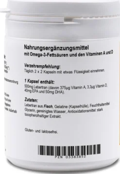 Lebertran Kapseln 500 mg 200 Kapseln