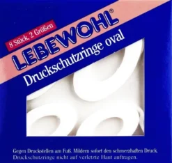 Lebewohl 8 Druckschutzringe Oval