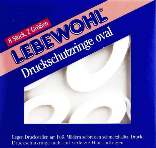 Lebewohl 8 Druckschutzringe Oval