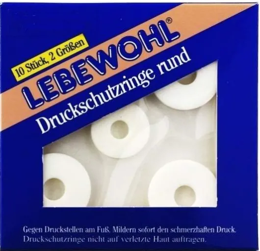Lebewohl Druckschutzringe Rund 10 Stück