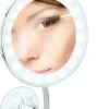 LED Kosmetik Spiegel mit Saugnapfund 18 LEDs, 10-fach Vergrößung+Gratis Pinzette
