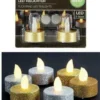LED Teelichter Glitter Silber 2er Set