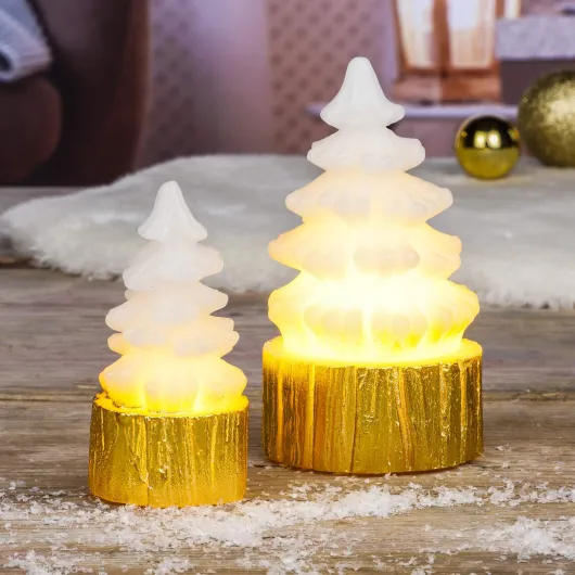 LED Weihnachtsbaum Echtwachskerzen 2 Stück