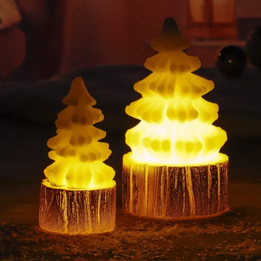 LED Weihnachtsbaum Echtwachskerzen 2 Stück