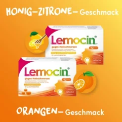 Lemocin gegen Halsschmerzen mit Orangengeschmack 24 Lutschtabletten