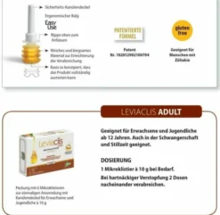 Leviaclis Erwachsene Klistiere bei Verstopfung 60 G