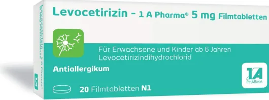 Levocetirizin 1a Pharma 5 mg 20 Filmtabletten