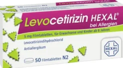 Levocetirizin Hexal bei Allergien 5 mg 50 Filmtabletten
