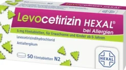 Levocetirizin Hexal bei Allergien 5 mg 50 Filmtabletten