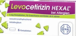 Levocetirizin Hexal bei Allergien 5 mg 6 Filmtabletten