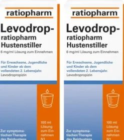 Levodrop-ratiopharm Hustenstiller 6 mg je ml 2 x 100 ml Lösung