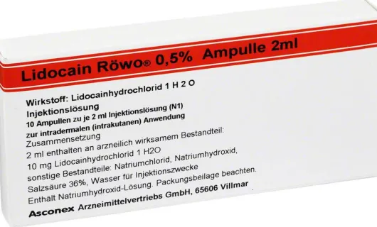 Lidocain 0,5 % Ampullen 10 X 2 ml