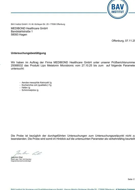 Lipo Melatonin Microbionic Schlafkomplex 30 Kapseln