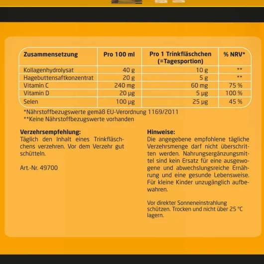 Litozin Hagebutte + Kollagen Trinkflasche 30 x 25 ml