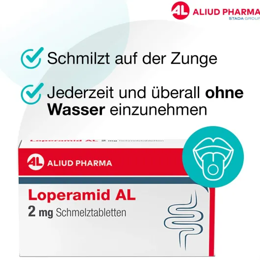 Loperamid Al 2 mg 6 Schmelztabletten