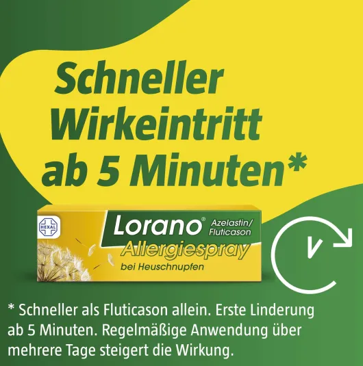 Lorano Azelastin-Fluticason Allergiespray bei Heuschnupfen 23 g