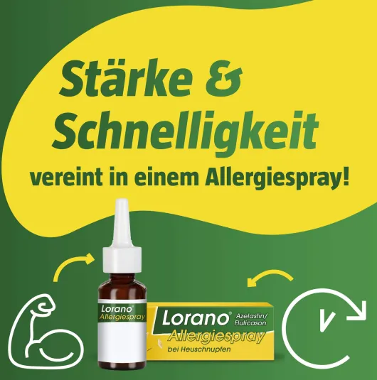 Lorano Azelastin-Fluticason Allergiespray bei Heuschnupfen 23 g