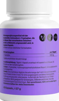 L Tryptophan 500 mg 45 Kapseln