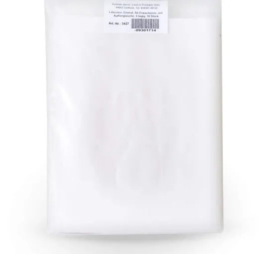 Lätzchen Einmal Für Erwachsene zum Binden Mit Tasche 10 Stück