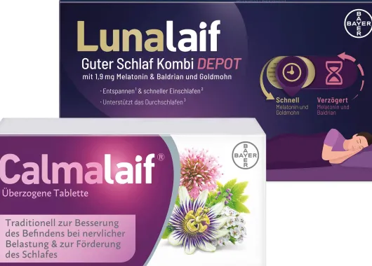 Lunalaif Guter Schlaf Kombi Depot 30 Tabletten + Calmalaif 40 überzogene Tabletten