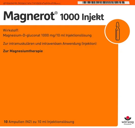 Magnerot 1000 Injekt 10 X 10 ml Ampullen