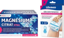 Magnesium Citrat XTRA Medibond 90 Kapseln + gratis Sofort Kühl Kompresse 1 Stück