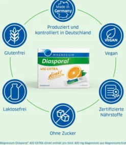 Magnesium Diasporal 400 Extra 20 Direkt Granulat Sticks