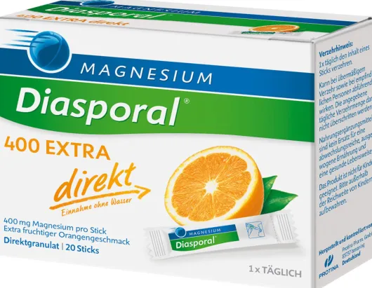 Magnesium Diasporal 400 Extra 20 Direkt Granulat Sticks