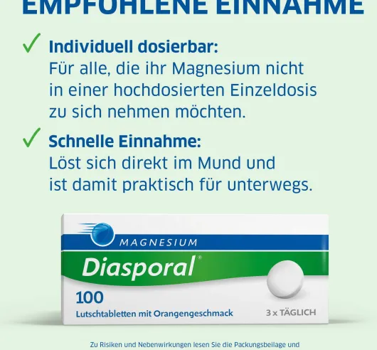 Magnesium Diasporal 100 50 Lutschtabletten