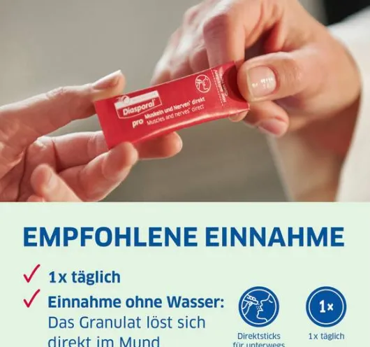 Magnesium Diasporal Pro Muskeln und Nerven direk Direktgranulat 90 Sticks
